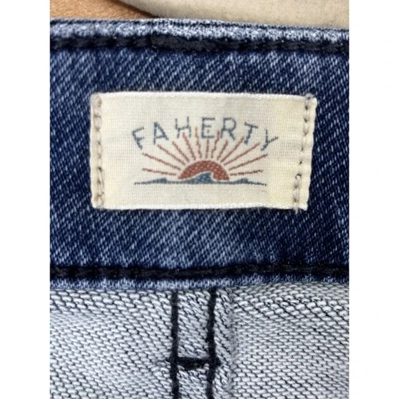 Faherty Riverton Wide Leg Pant 28 High Rise Stretch Terry Casual Luxe Chic - Picture 7 of 9